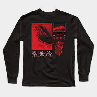 Ukiyo-e red (Complete) Long Sleeve T-Shirt